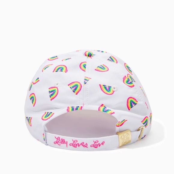 NIP Lilly Pulitzer Run Around Hat Rainbow Pride Palette - Picture 2 of 3